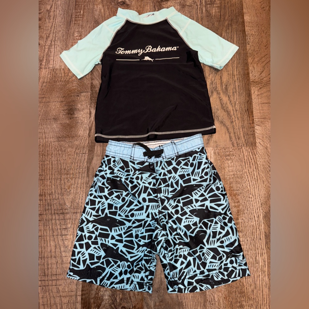 Tommy Bahama White Mesh Swim Shorts